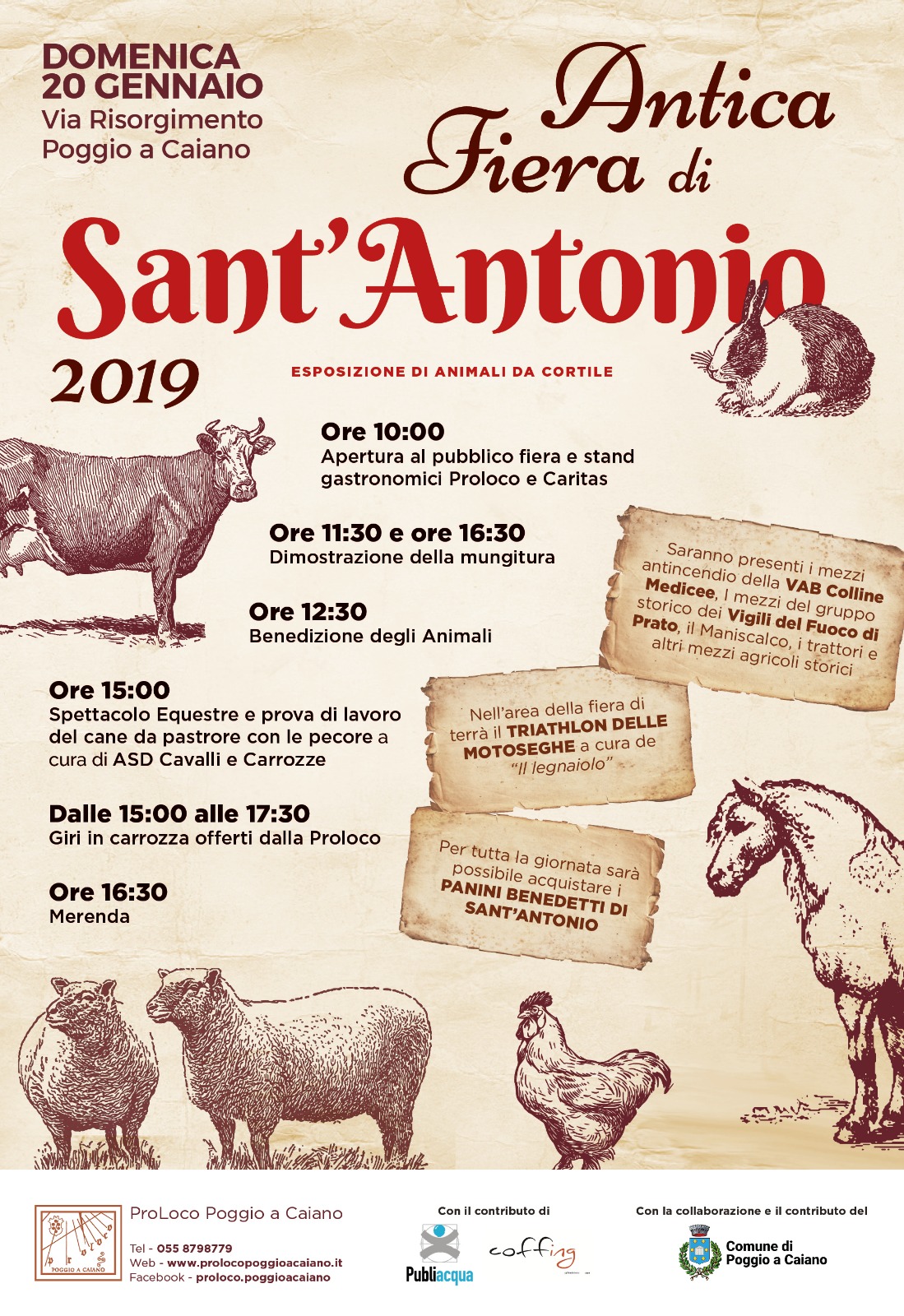 Locandina della Antica Fiera di Sant'Antonio 2018
