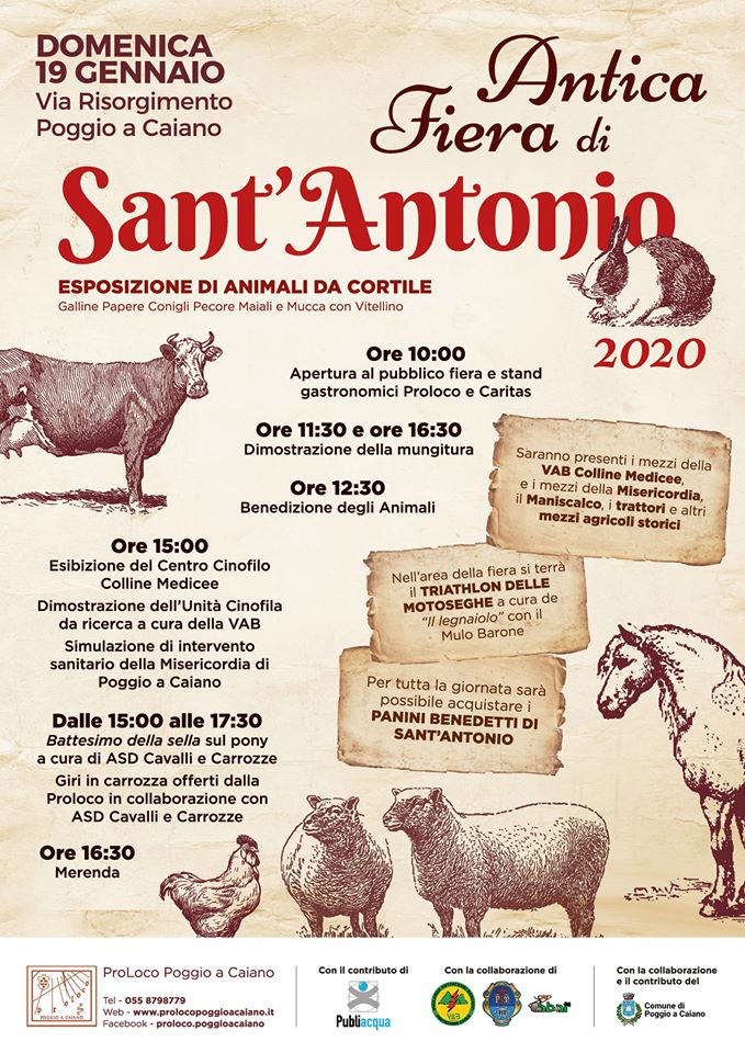 Locandina della Antica Fiera di Sant'Antonio 2020